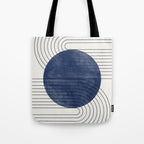 Deep Blue Simple Composition Tote Bag Gallery Image 1