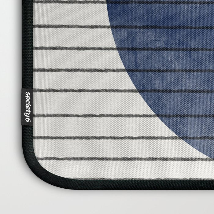 Deep Blue Simple Composition Laptop Sleeve Gallery Image 3