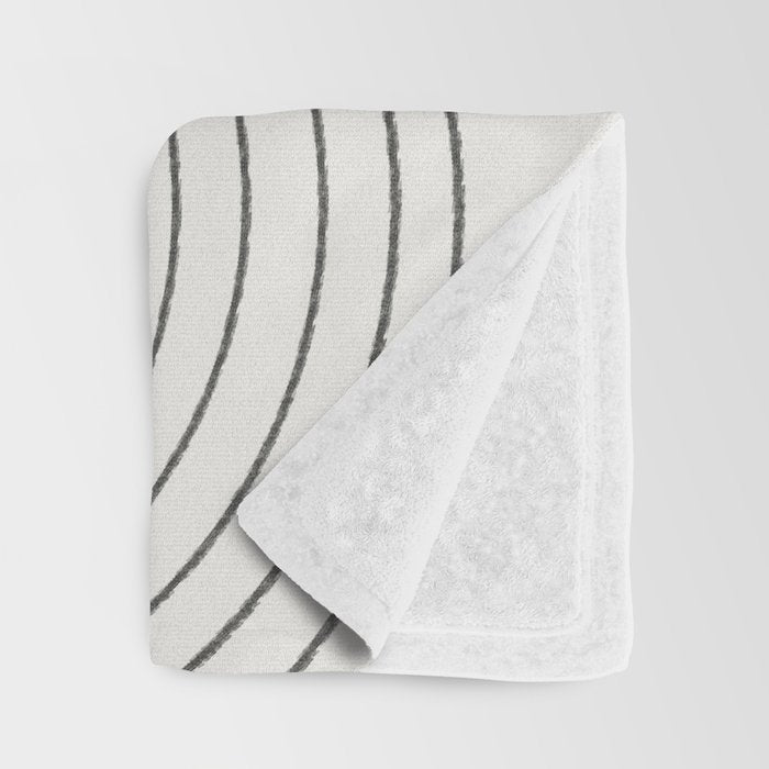 Deep Blue Simple Composition Throw Blanket Gallery Image 3