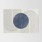Deep Blue Simple Composition Rug Gallery Image 2