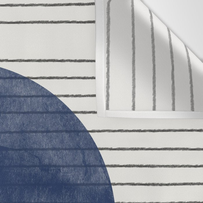 Deep Blue Simple Composition Wall Tapestry Gallery Image 3