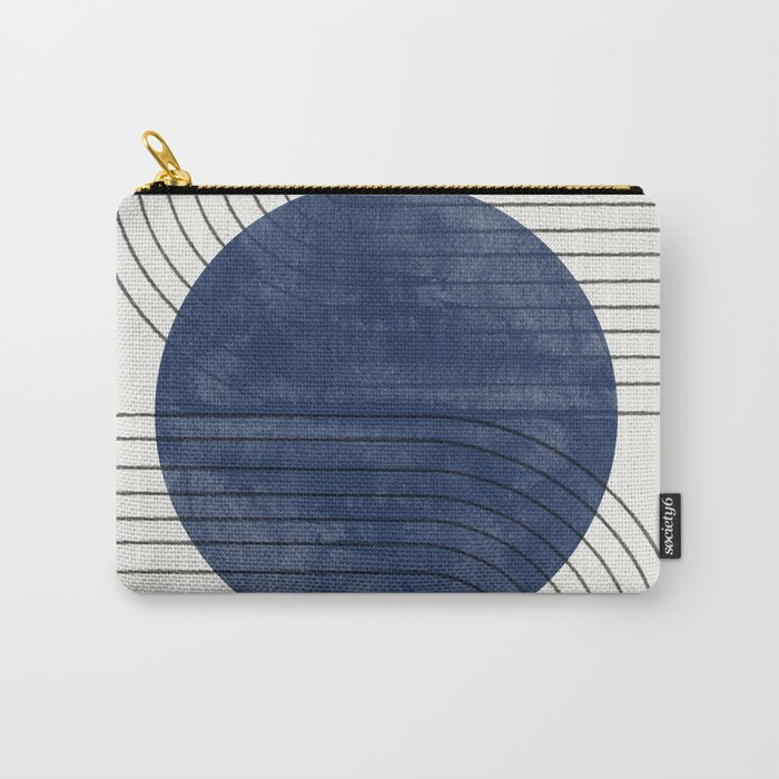 Deep Blue Simple Composition Carry All Pouch Gallery Image 1