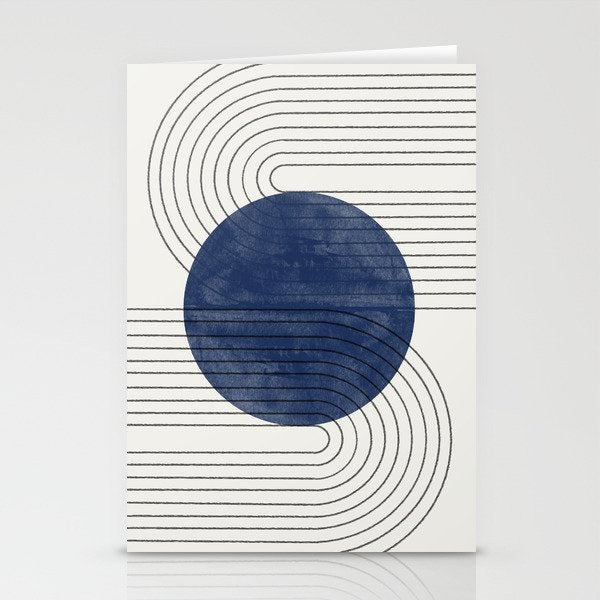 Deep Blue Simple Composition Stationery Card Gallery Image 2
