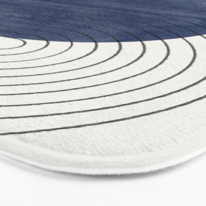 Deep Blue Simple Composition Bath Mat Gallery Image 3