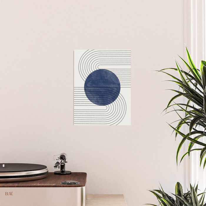 Deep Blue Simple Composition Poster Gallery Image 2