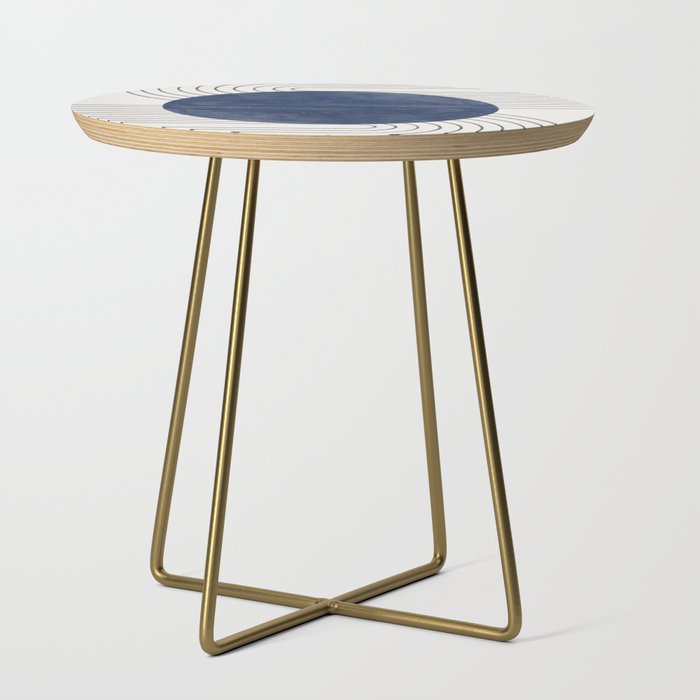 Deep Blue Simple Composition Side Table Gallery Image 1