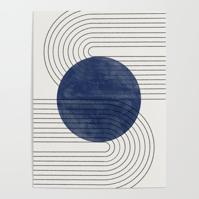 Deep Blue Simple Composition Poster Gallery Image 4