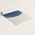 Deep Blue Simple Composition Yoga Mat Gallery Image 2