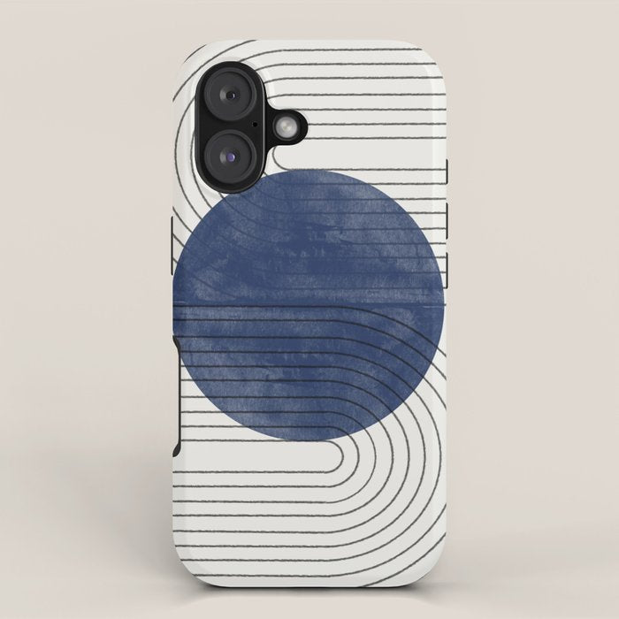 Deep Blue Simple Composition iPhone Case Gallery Image 1