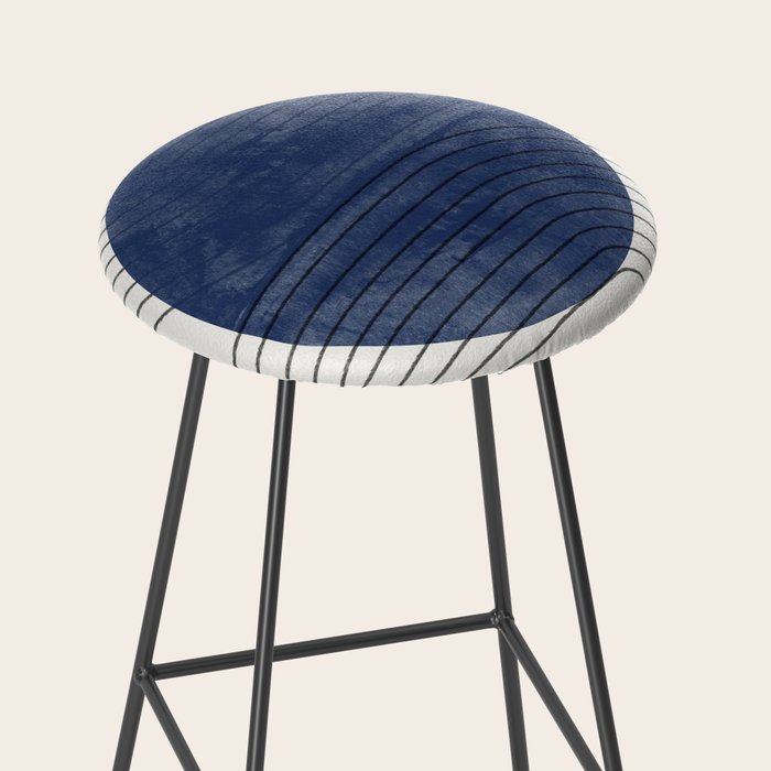 Deep Blue Simple Composition Stool Gallery Image 2