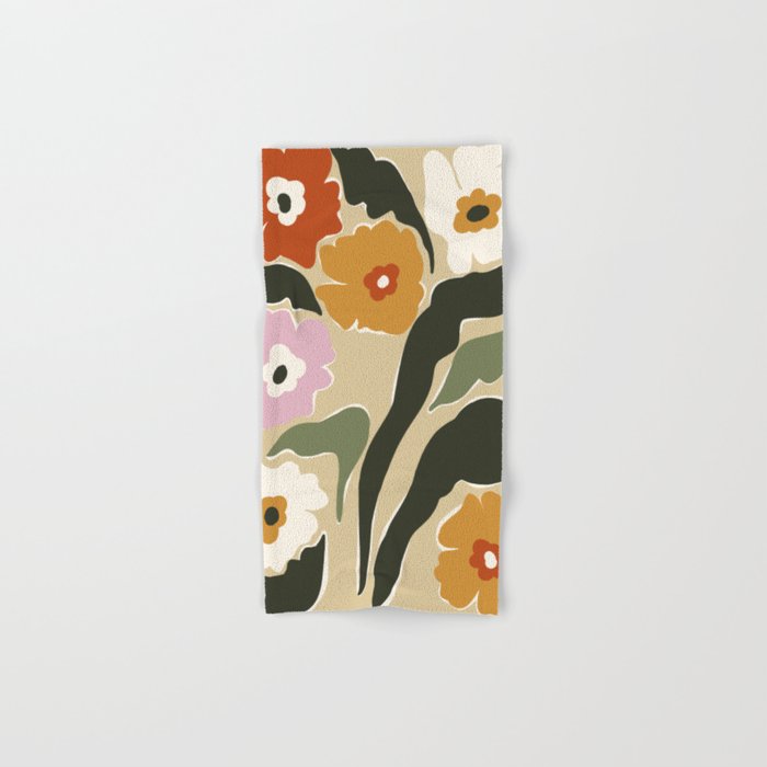 mid century matisse flower market  Bath Towel Gallery Image 1