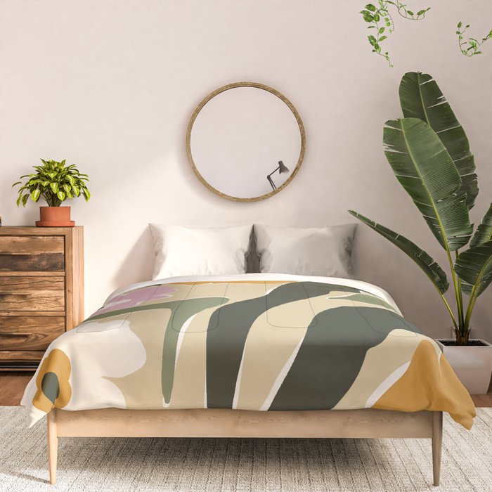 mid century matisse flower market  Comforter Gallery Image 3