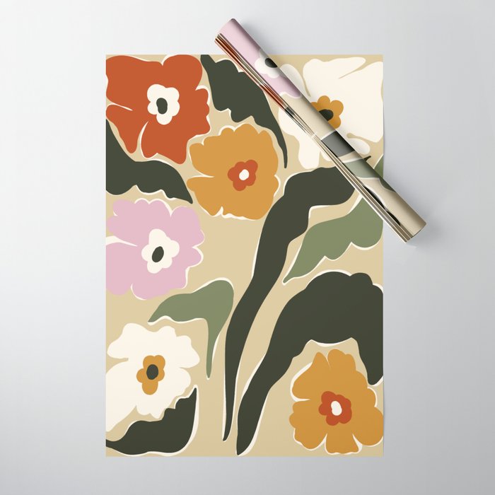 mid century matisse flower market  Wrapping Paper Gallery Image 1