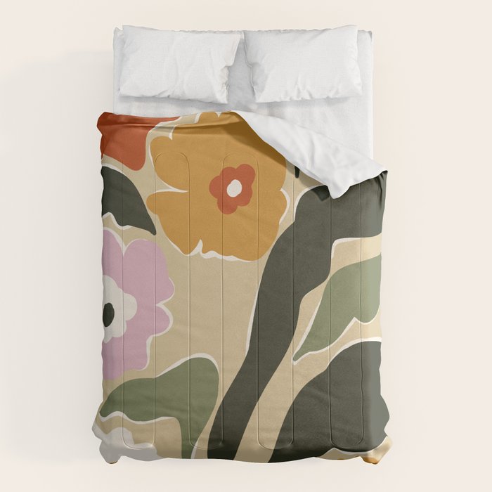mid century matisse flower market  Comforter Gallery Image 1