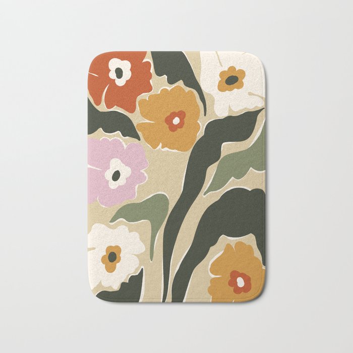 mid century matisse flower market  Bath Mat Gallery Image 1