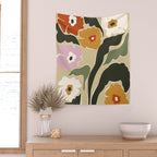 mid century matisse flower market  Wall Tapestry Gallery Image 2