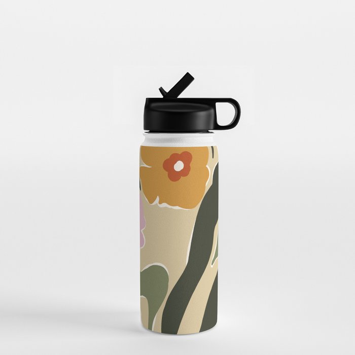 mid century matisse flower market  Water Bottle Gallery Image 1