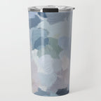 Final Flourishing - Navy Indigo Gray Blue Blush Pink Lavender Abstract Floral Spring Wall Art Travel Mug Gallery Image 1