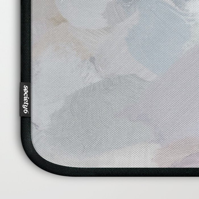 Final Flourishing - Navy Indigo Gray Blue Blush Pink Lavender Abstract Floral Spring Wall Art Laptop Sleeve Gallery Image 3