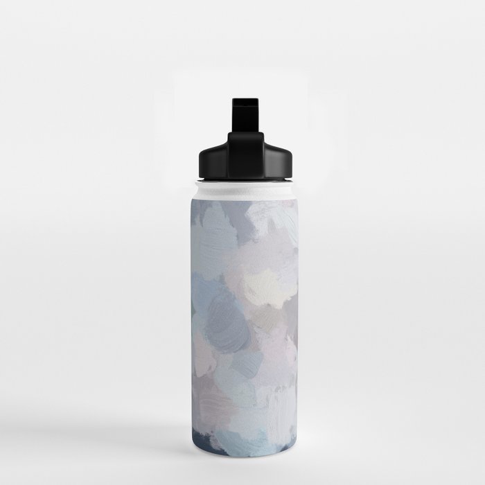 Final Flourishing - Navy Indigo Gray Blue Blush Pink Lavender Abstract Floral Spring Wall Art Water Bottle Gallery Image 2