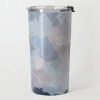 Final Flourishing - Navy Indigo Gray Blue Blush Pink Lavender Abstract Floral Spring Wall Art Travel Mug Gallery Image 2