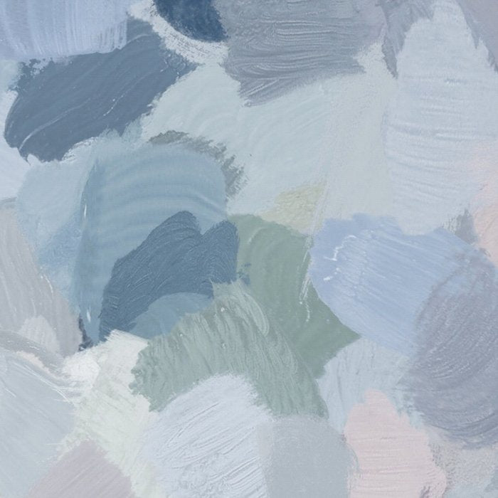 Final Flourishing - Navy Indigo Gray Blue Blush Pink Lavender Abstract Floral Spring Wall Art Coffee Mug Gallery Image 2