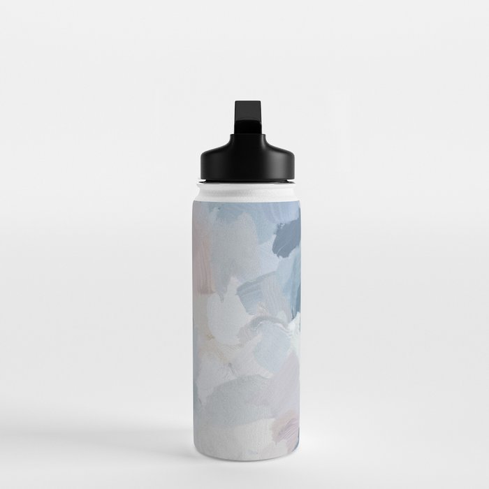 Final Flourishing - Navy Indigo Gray Blue Blush Pink Lavender Abstract Floral Spring Wall Art Water Bottle Gallery Image 3
