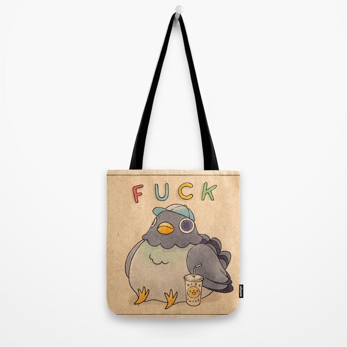 'Fuck' Pigeon 01 Tote Bag Gallery Image 2