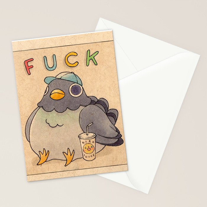 'Fuck' Pigeon 01 Stationery Card Gallery Image 2