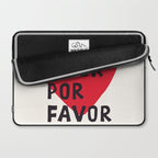 More Amor Por Favor in Black & White Laptop Sleeve Gallery Image 2