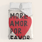 More Amor Por Favor in Black & White Duvet Cover Gallery Image 6