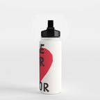 More Amor Por Favor in Black & White Water Bottle Gallery Image 2