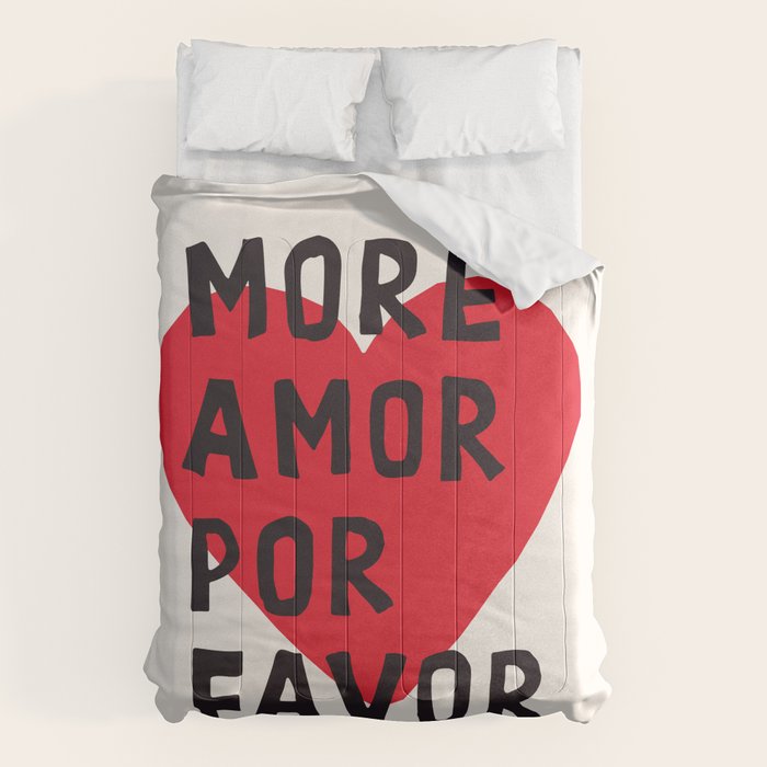 More Amor Por Favor in Black & White Comforter Gallery Image 6