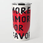 More Amor Por Favor in Black & White Travel Mug Gallery Image 1