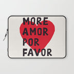 More Amor Por Favor in Black & White Laptop Sleeve Gallery Image 1