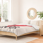 More Amor Por Favor in Black & White Duvet Cover Gallery Image 2