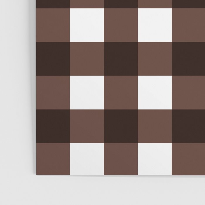 Classic Brown Gingham Checkered Pattern Poster Gallery Image 3