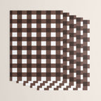 Classic Brown Gingham Checkered Pattern Wrapping Paper Gallery Image 3