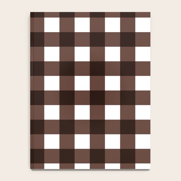 Classic Brown Gingham Checkered Pattern Notebook Gallery Image 4