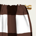 Classic Brown Gingham Checkered Pattern Window Curtain Gallery Image 2