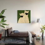 Siamese Cats Modern Art Wood Wall Art Gallery Image 2