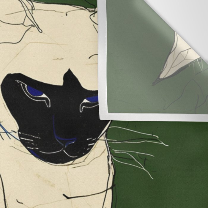 Siamese Cats Modern Art Wall Tapestry Gallery Image 3