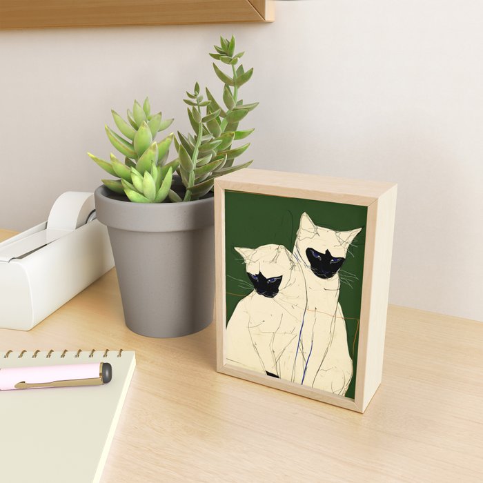 Siamese Cats Modern Art Mini Art Print Gallery Image 2