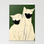 Siamese Cats Modern Art Stationery Card Gallery Image 2
