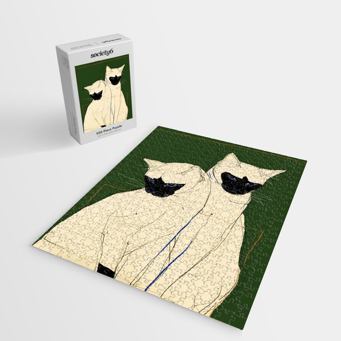 Siamese Cats Modern Art Jigsaw Puzzle Gallery Image 2