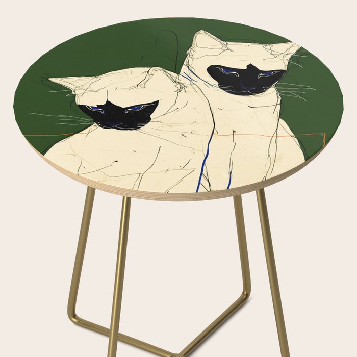 Siamese Cats Modern Art Side Table Gallery Image 2