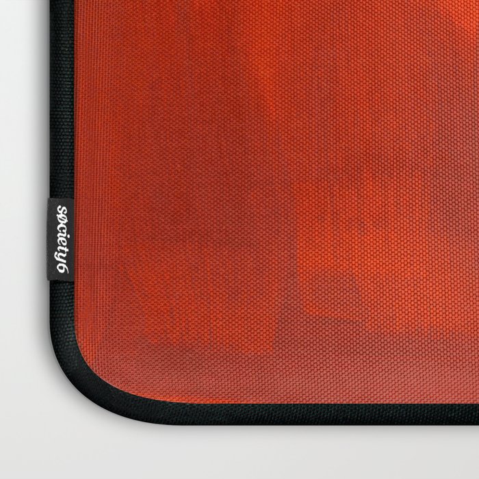 Burnt Orange Yellow Ochre Mid Century Modern Abstract Minimalist Rothko Color Field Squares Laptop Sleeve Gallery Image 3
