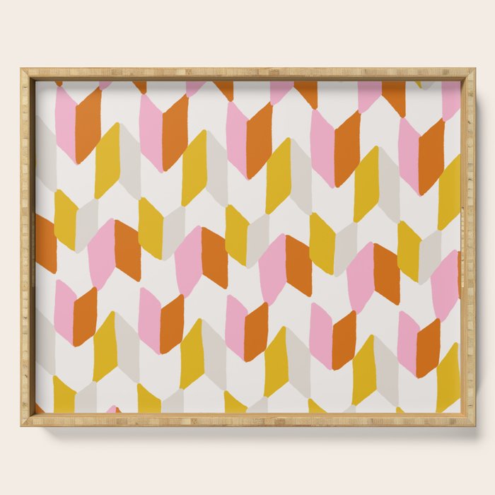 delilah, chevron pattern Serving Tray Gallery Image 1