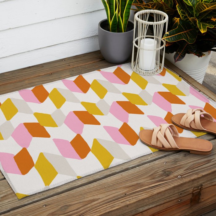 delilah, chevron pattern Outdoor Rug Gallery Image 2