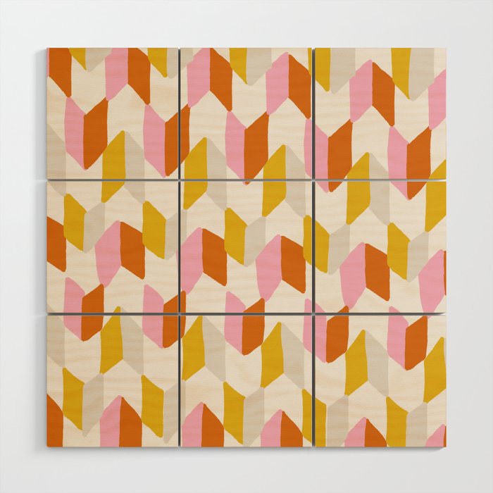 delilah, chevron pattern Wood Wall Art Gallery Image 1